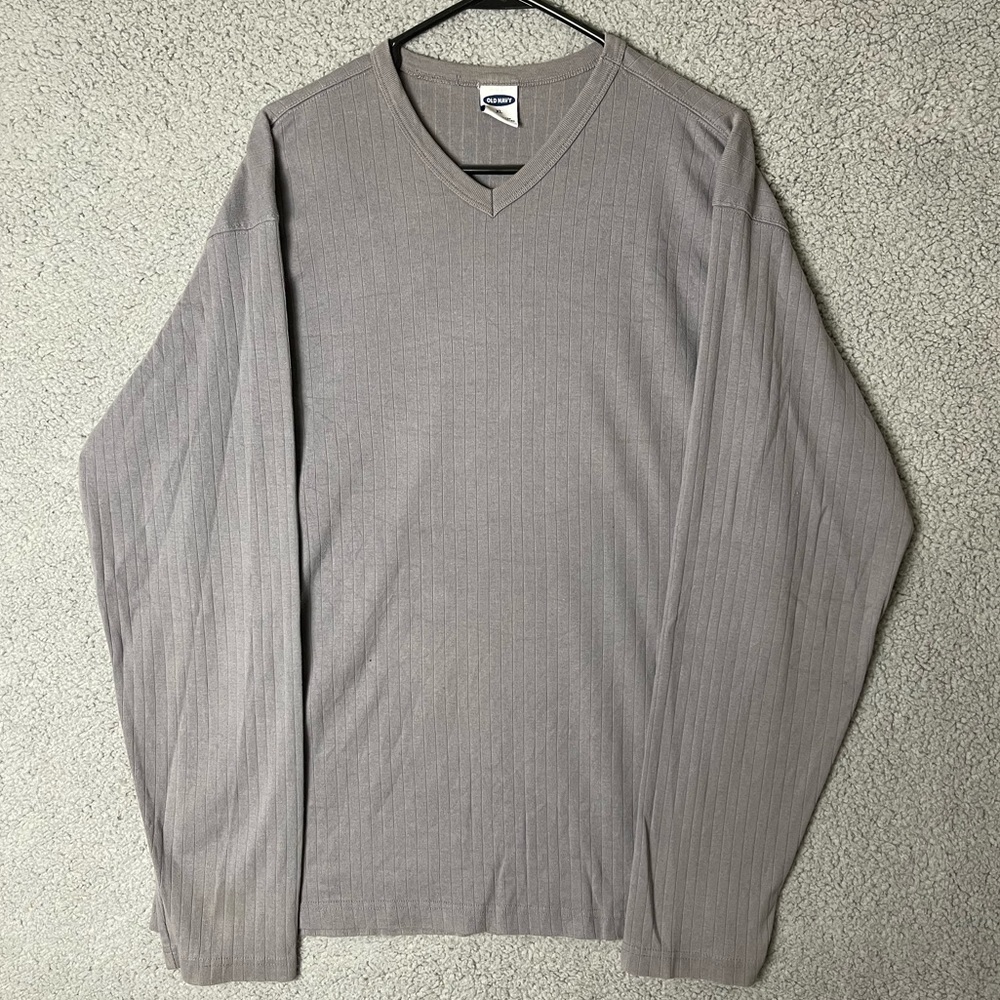 OLD NAVY V-Neck XL Tshirt L/S Gray